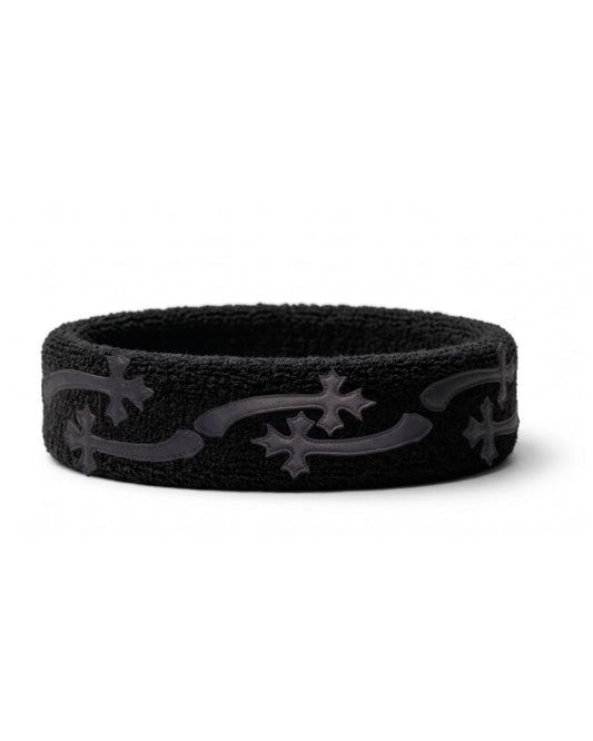 Cotton Cross Headband-Obsidian Stealth